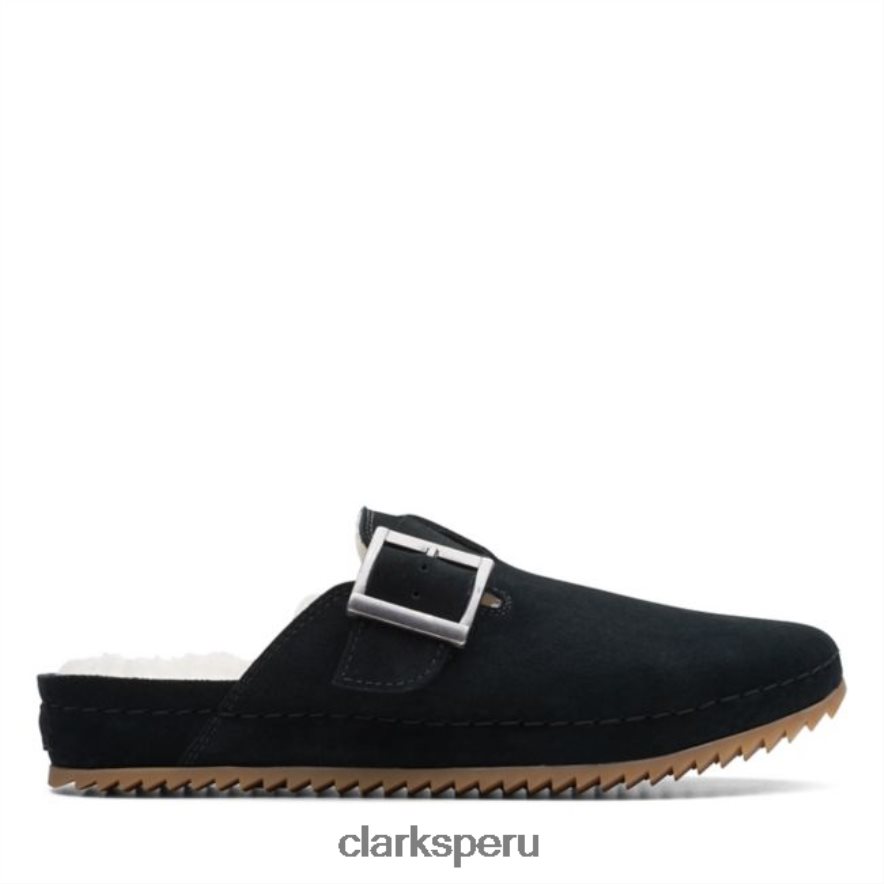 Mule clarks brookleigh de ante negro con forro cálido de ante negro con forro cálido unisexo Clarks 40N4LX6074 Forro cálido de ante negro.