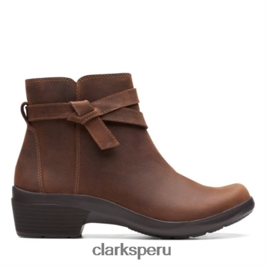 angie especia clarks de cuero bronceado oscuro unisexo Clarks 40N4LX4150 cuero bronceado oscuro