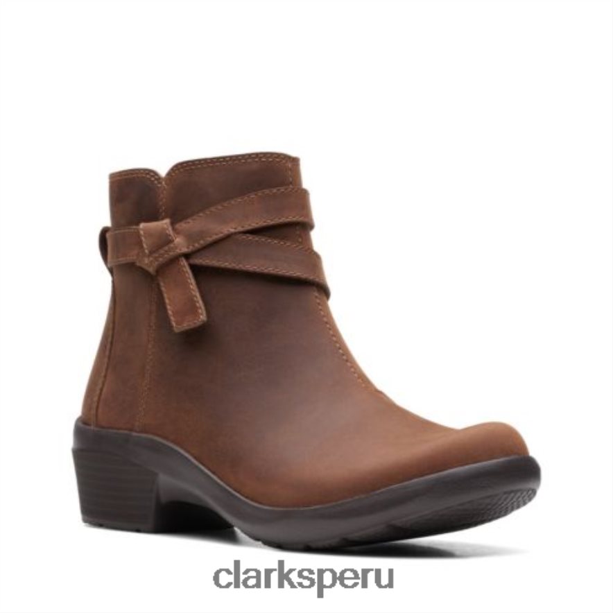 angie especia clarks de cuero bronceado oscuro unisexo Clarks 40N4LX4150 cuero bronceado oscuro