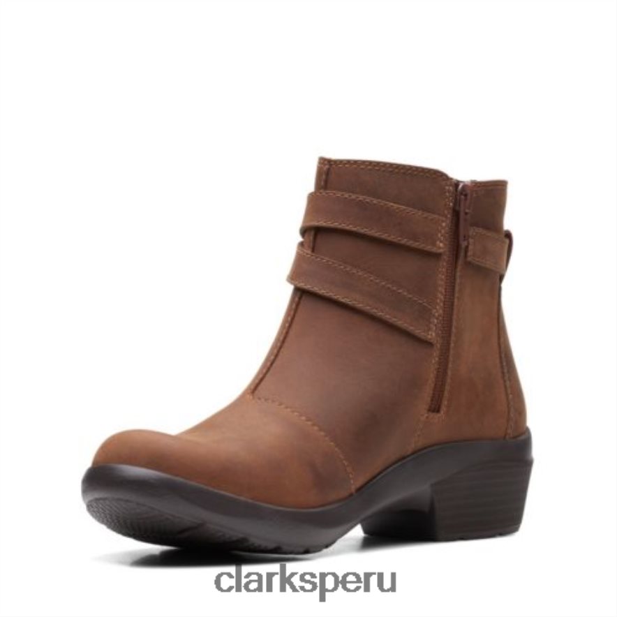 angie especia clarks de cuero bronceado oscuro unisexo Clarks 40N4LX4150 cuero bronceado oscuro