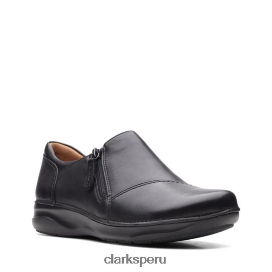 appley zip cuero negro clarks de cuero negro unisexo Clarks 40N4LX5086 cuero negro