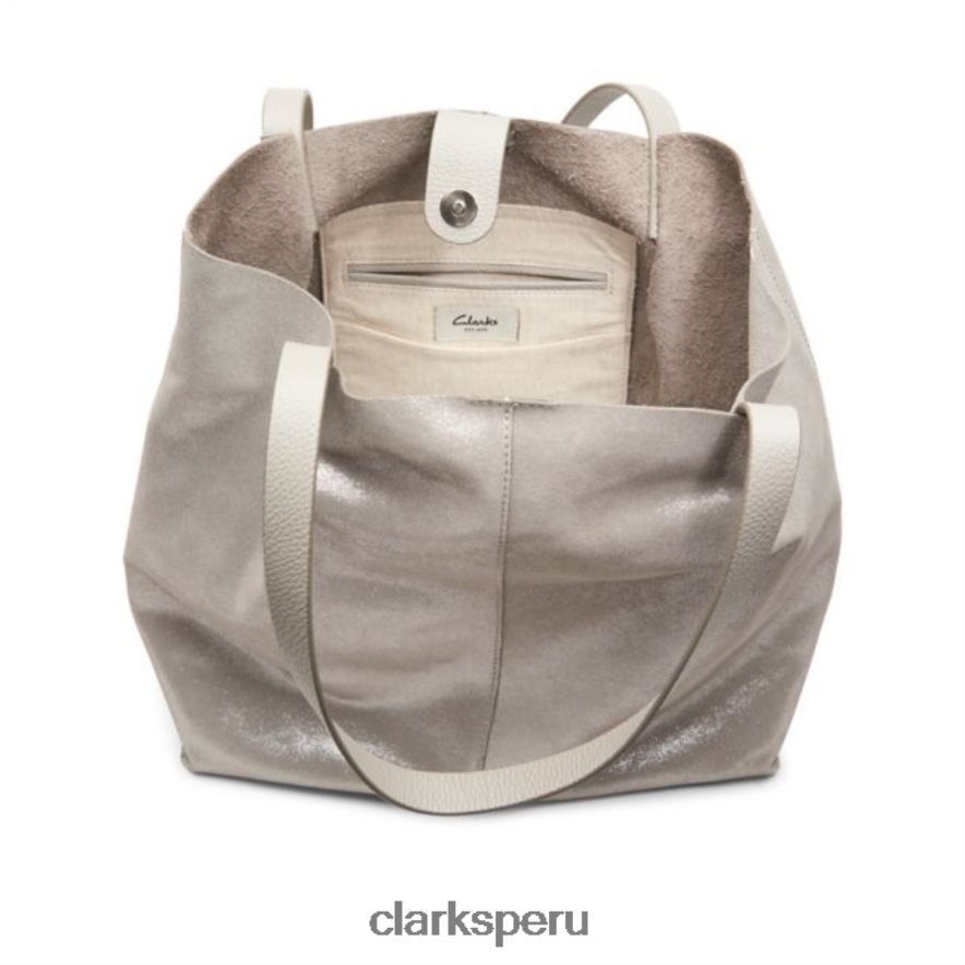 bolso raelyn gris metalizado gris clarks metalizado unisexo Clarks 40N4LX5381 gris metalizado