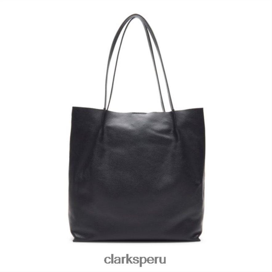 bolso tote raelyn de cuero negro clarks cuero negro unisexo Clarks 40N4LX5401 cuero negro