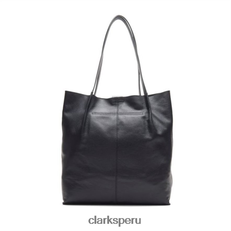 bolso tote raelyn de cuero negro clarks cuero negro unisexo Clarks 40N4LX5401 cuero negro