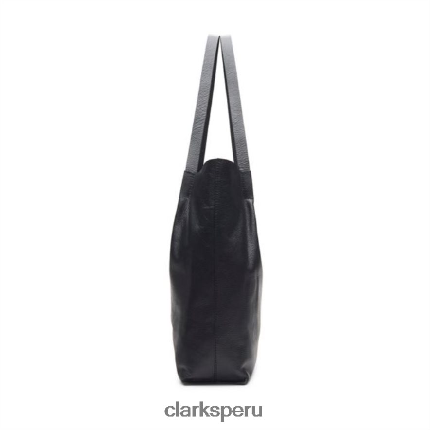 bolso tote raelyn de cuero negro clarks cuero negro unisexo Clarks 40N4LX5401 cuero negro