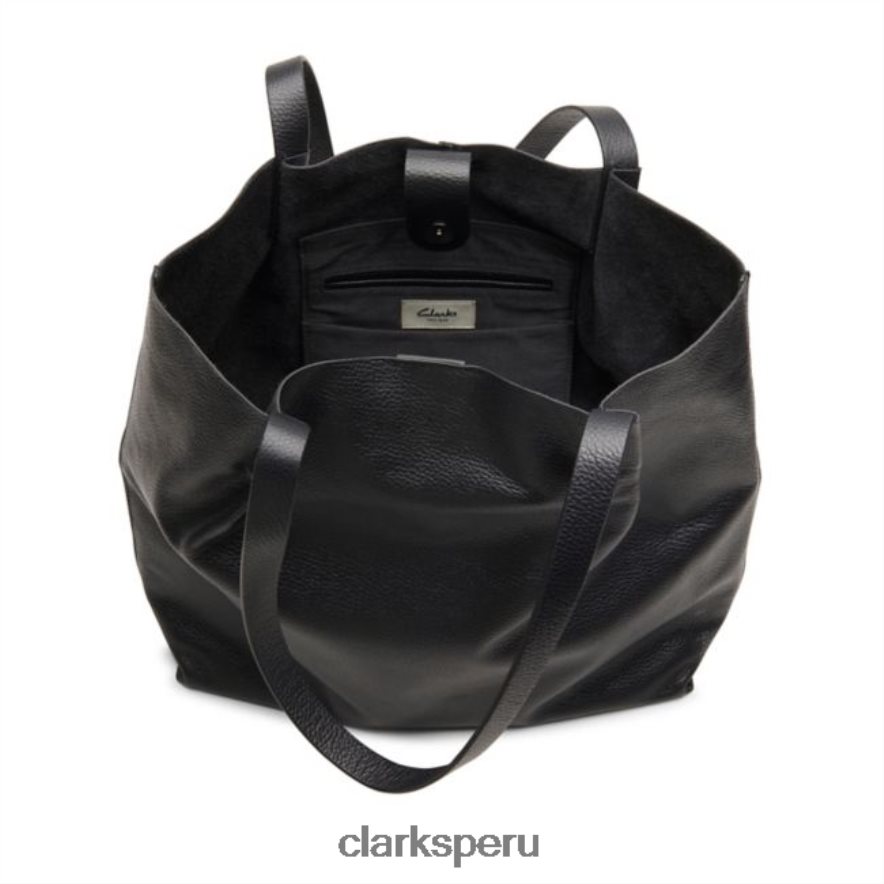 bolso tote raelyn de cuero negro clarks cuero negro unisexo Clarks 40N4LX5401 cuero negro