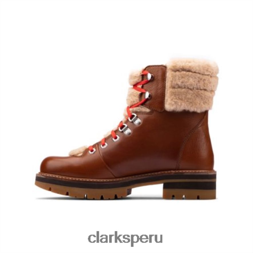 bronceado oscuro lea clarks orianna excursionista unisexo Clarks 40N4LX4123 lea bronceado oscuro