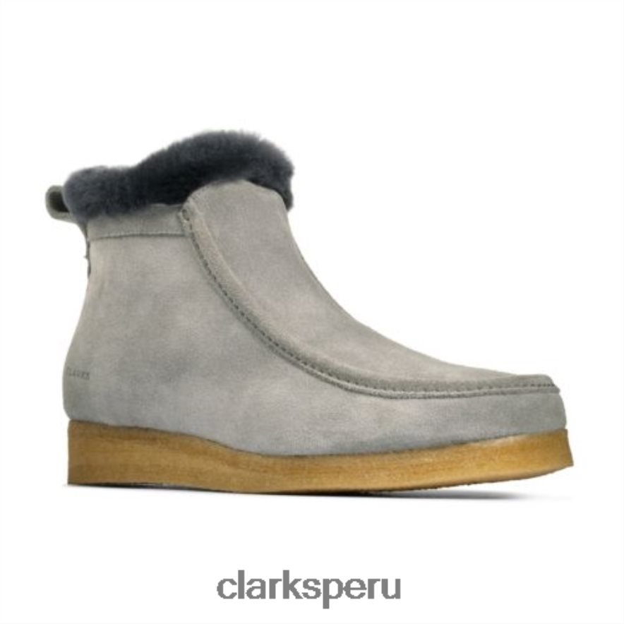 clarks azul gris ante wallabee frost unisexo Clarks 40N4LX4169 gamuza gris azul
