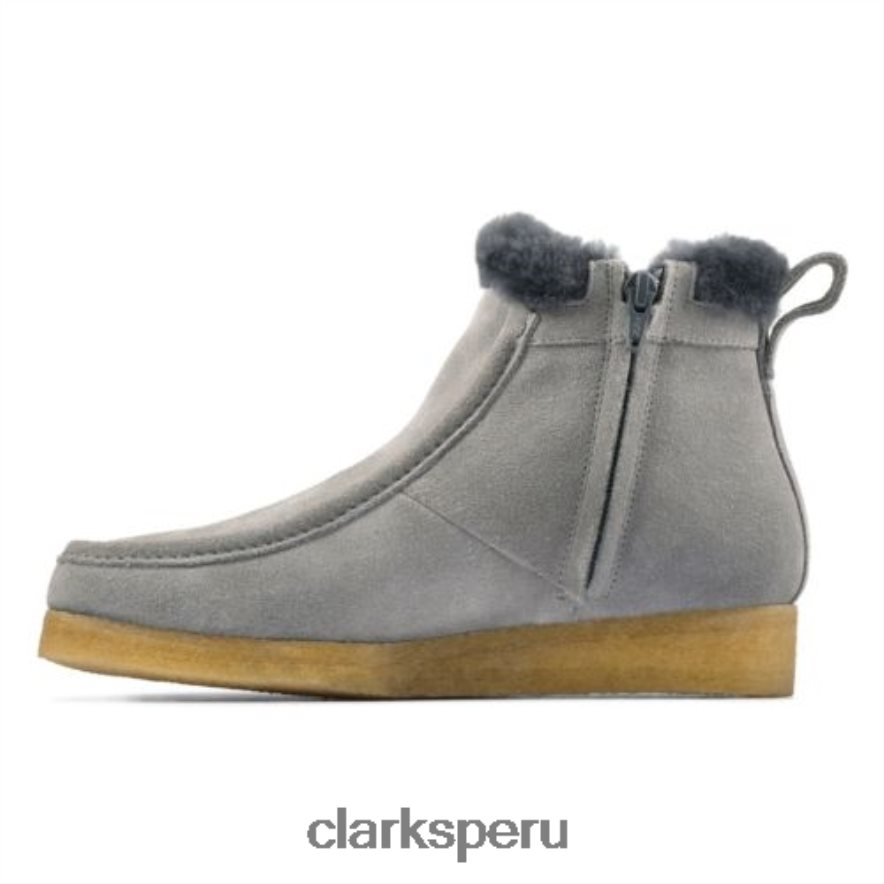 clarks azul gris ante wallabee frost unisexo Clarks 40N4LX4169 gamuza gris azul