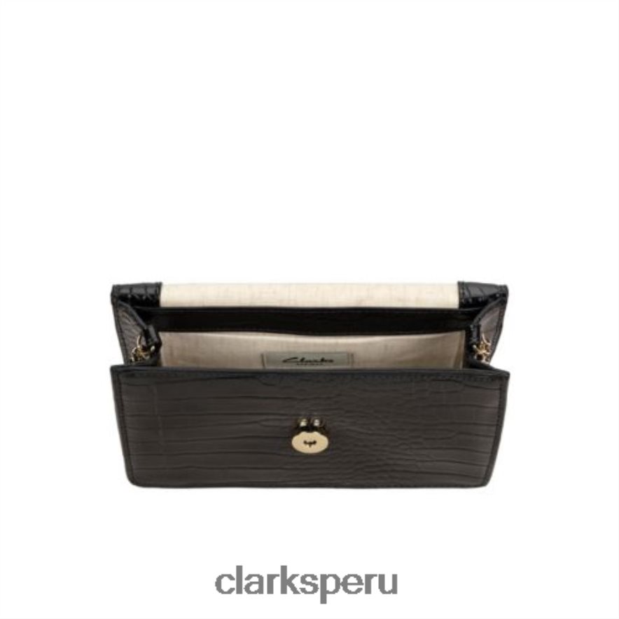 clarks black croc treen wil low unisexo Clarks 40N4LX4305 cocodrilo negro