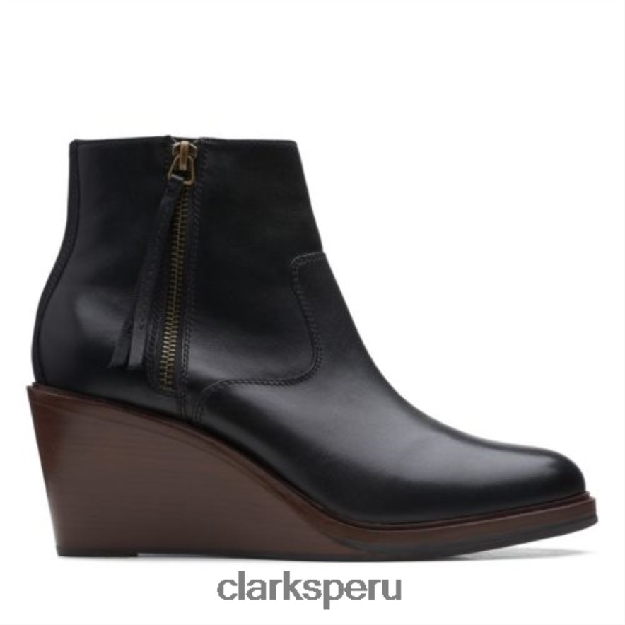 clarks cuero negro clarkdale2 cremallera unisexo Clarks 40N4LX4145 cuero negro