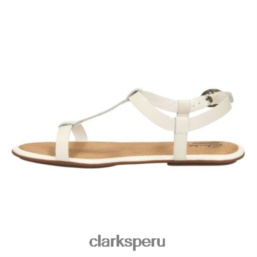 clarks de cuero blanco risi hop unisexo Clarks 40N4LX4291 cuero blanco