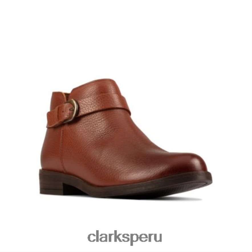 clarks demi 2 tonos cuero tostado oscuro unisexo Clarks 40N4LX4223 cuero bronceado oscuro