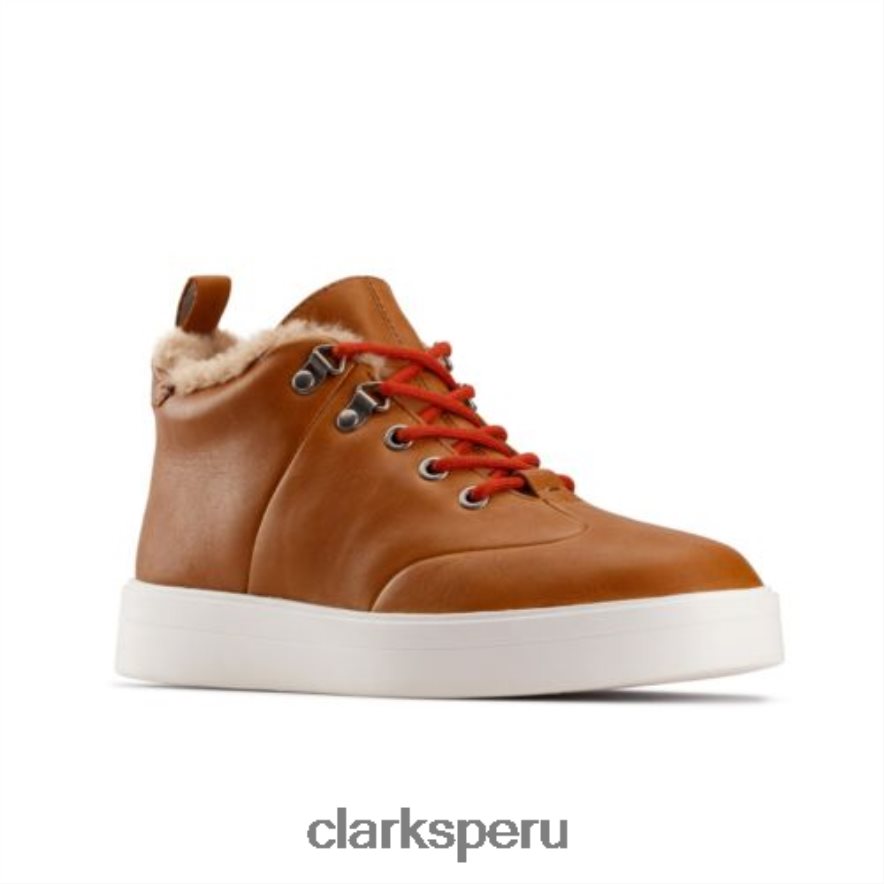 clarks hero excursionista de cuero tostado oscuro unisexo Clarks 40N4LX4220 cuero bronceado oscuro