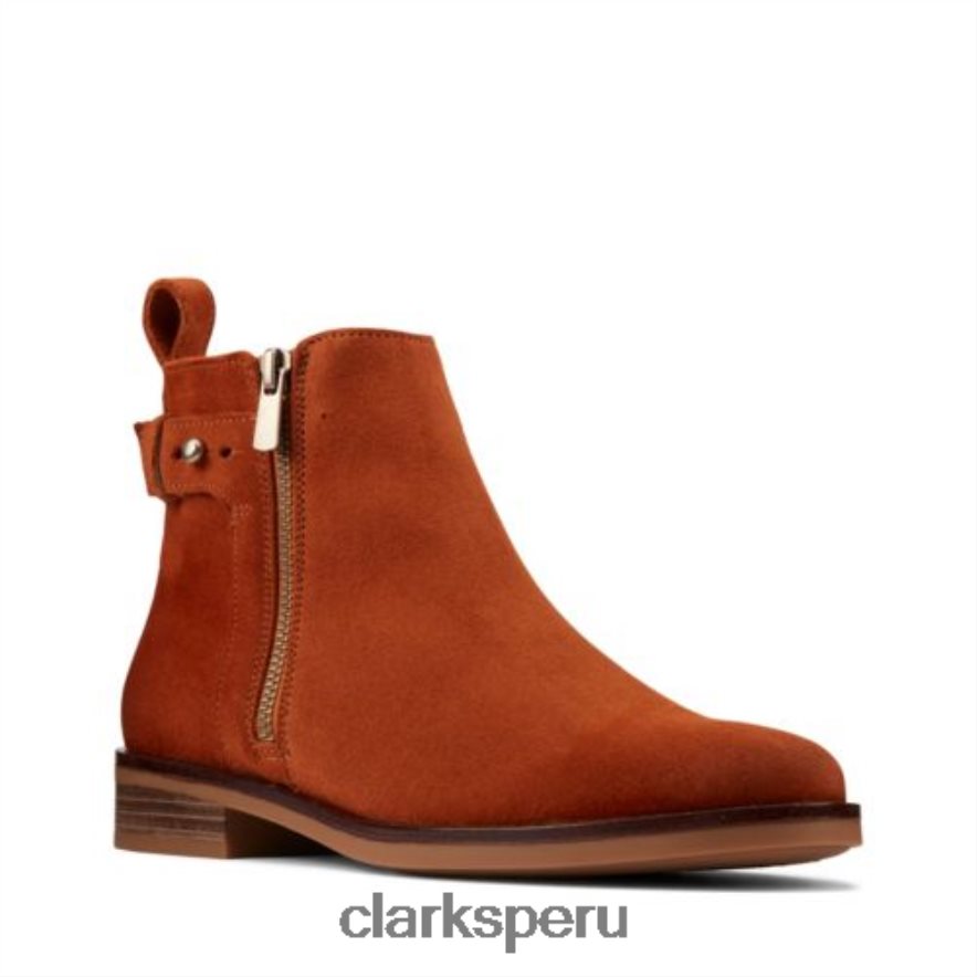 clarks memi lo ante tostado oscuro unisexo Clarks 40N4LX4138 gamuza bronceada oscura