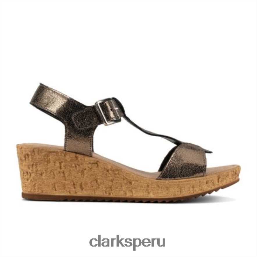 clarks rissa sun piedra metalizado unisexo Clarks 40N4LX4274 piedra metalica