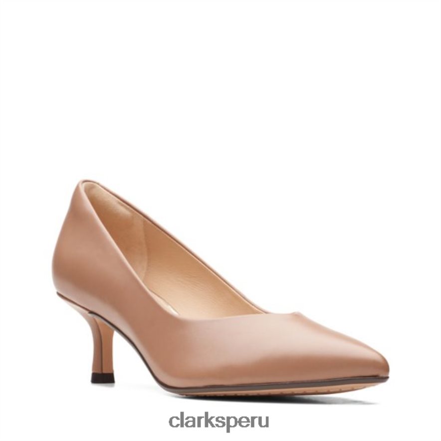 clarks violeta 55 corte cuero praliné cuero praliné unisexo Clarks 40N4LX6194 cuero praliné