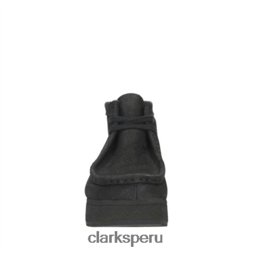 cuña clarks wallabee de nobuk negro unisexo Clarks 40N4LX4164 nubuck negro