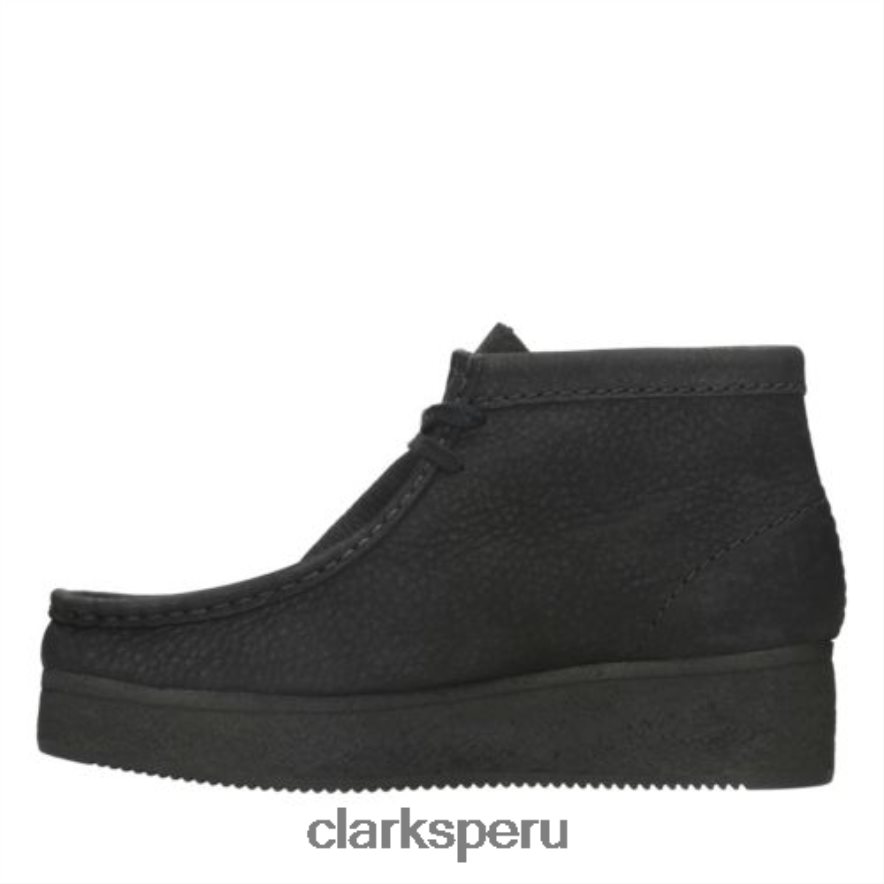 cuña clarks wallabee de nobuk negro unisexo Clarks 40N4LX4164 nubuck negro