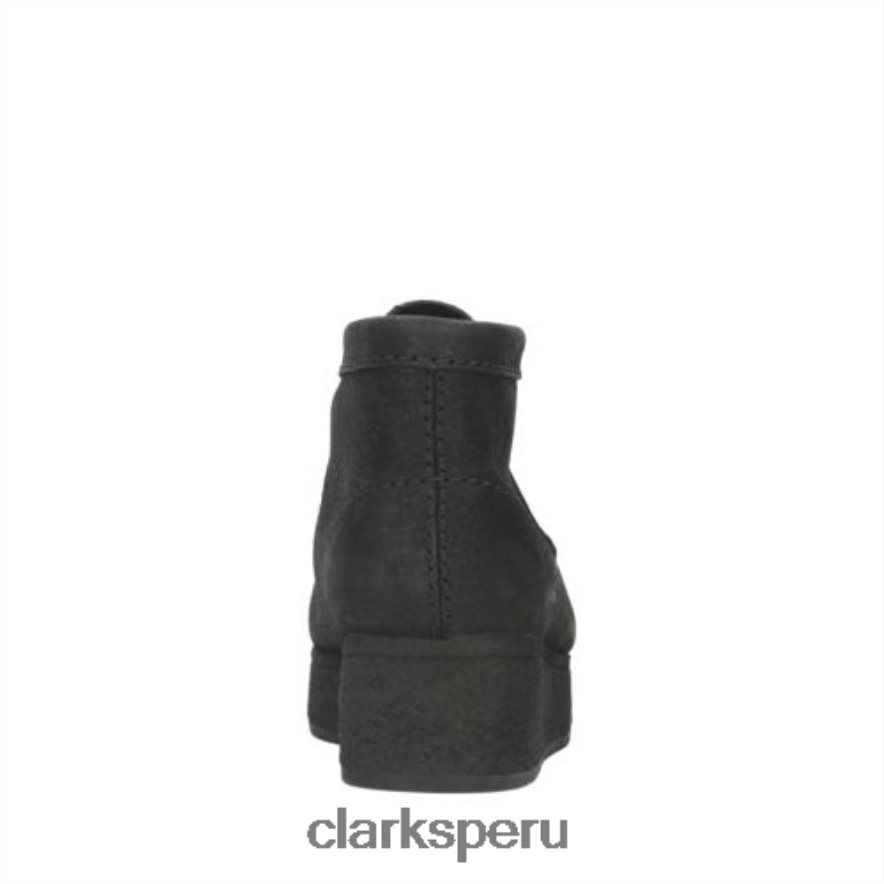 cuña clarks wallabee de nobuk negro unisexo Clarks 40N4LX4164 nubuck negro
