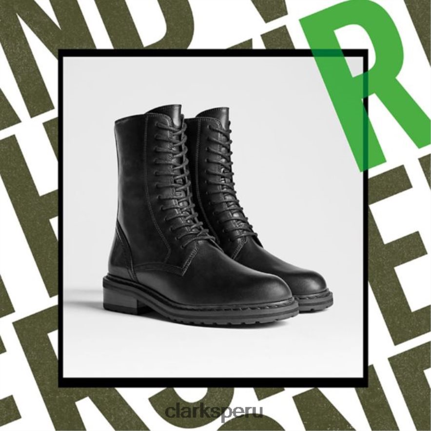 cuero negro clarks tilham encaje cuero negro unisexo Clarks 40N4LX5299 cuero negro