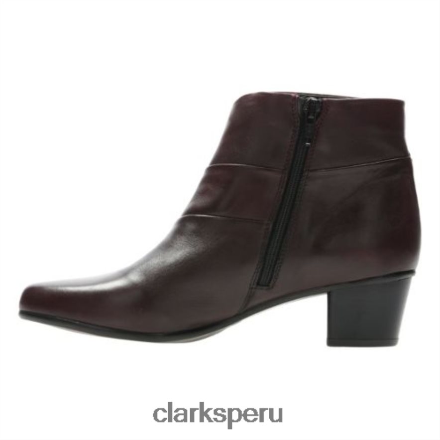 leola ice clarks burdeos cuero unisexo Clarks 40N4LX4255 cuero burdeos