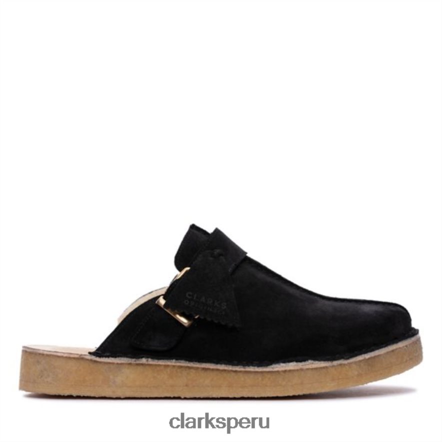 mule clarks trek ante negro con forro cálido unisexo Clarks 40N4LX6064 Forro cálido de ante negro.