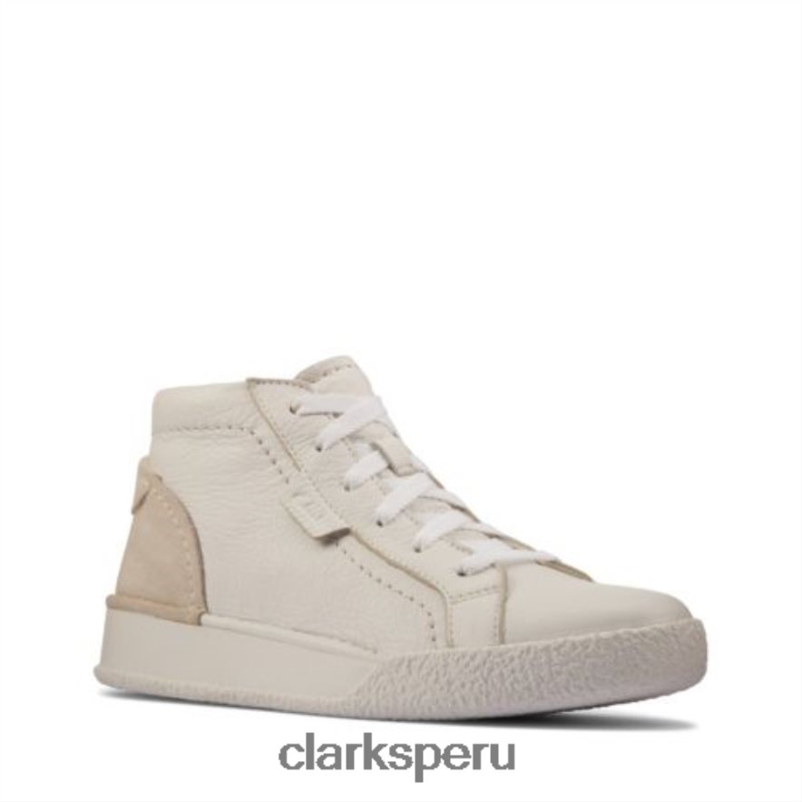 taza artesanal hola clarks cuero blanco unisexo Clarks 40N4LX4341 cuero blanco