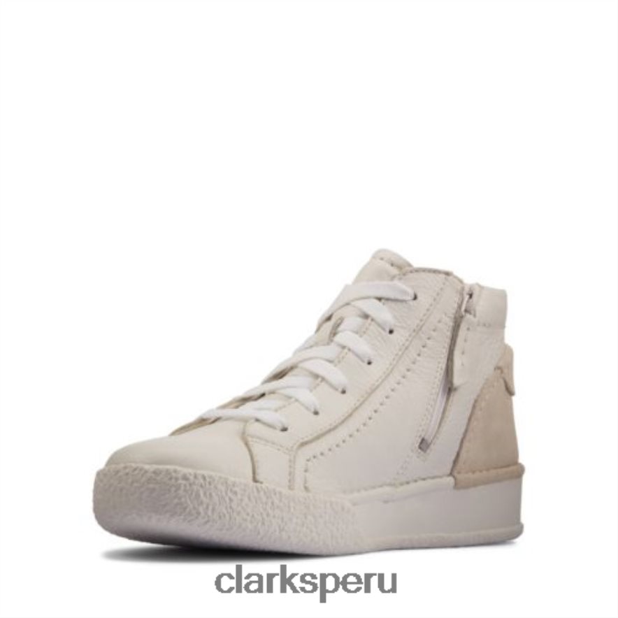 taza artesanal hola clarks cuero blanco unisexo Clarks 40N4LX4341 cuero blanco