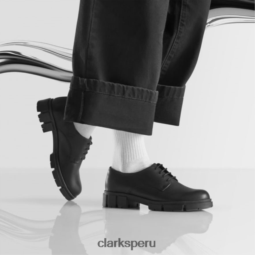 teala encaje cuero negro clarks cuero negro unisexo Clarks 40N4LX5111 cuero negro