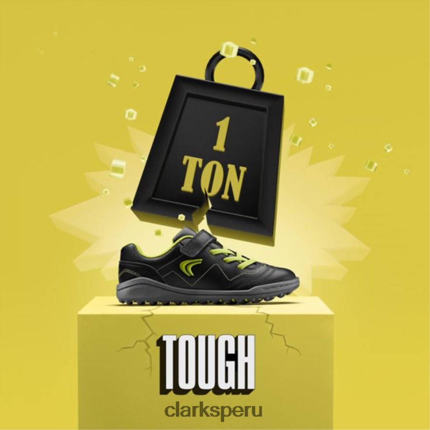 Black Award Fly Kid Black Clarks unisexo Clarks 40N4LX5956 negro