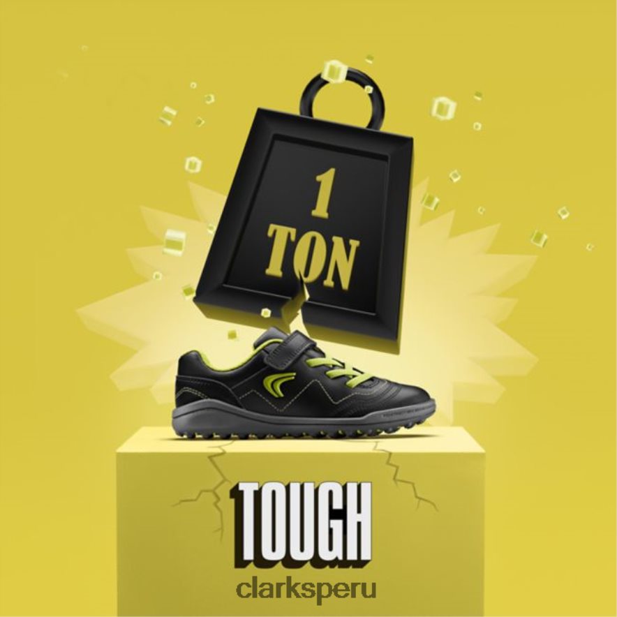 Black Award Fly Kid Black Clarks unisexo Clarks 40N4LX5956 negro