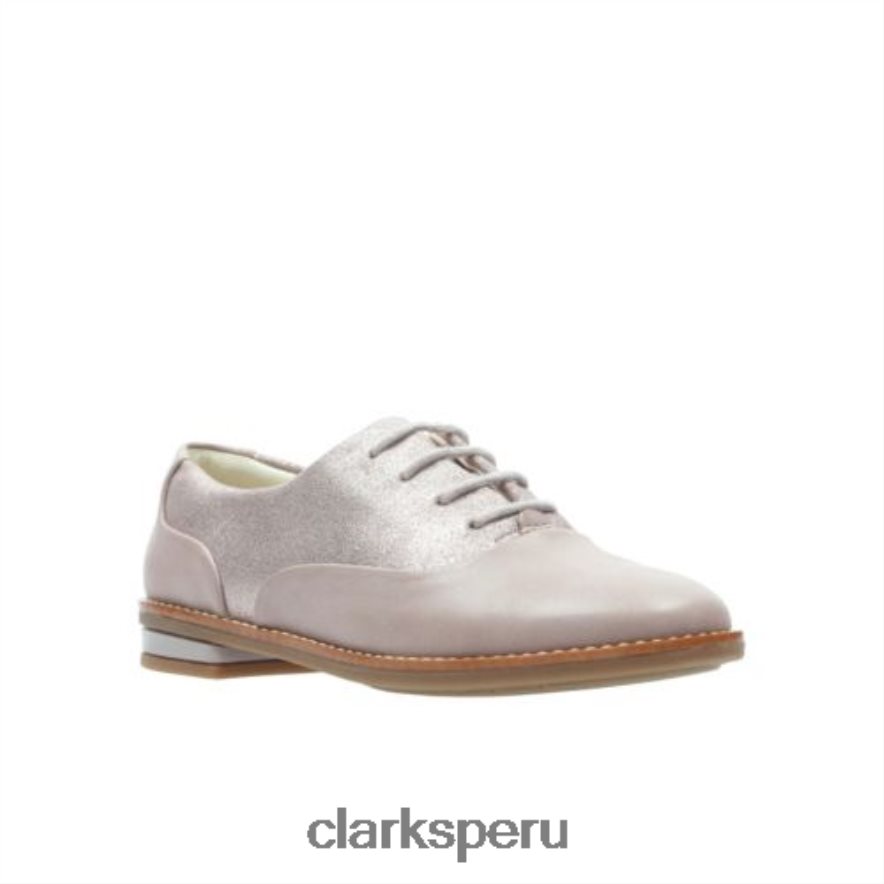 Clarks Drew Wow Jnr F Fit rosa combinado unisexo Clarks 40N4LX4746 combinación rosa