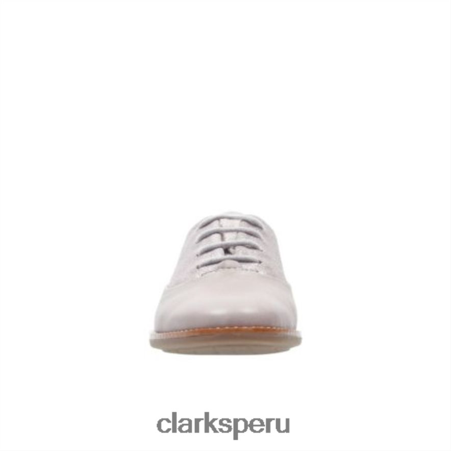Clarks Drew Wow Jnr F Fit rosa combinado unisexo Clarks 40N4LX4746 combinación rosa
