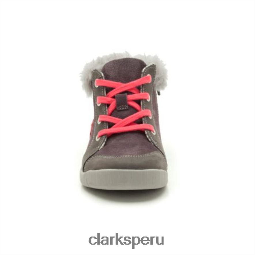Clarks cuero gris Crazy Cake inf f fit unisexo Clarks 40N4LX4587 cuero gris