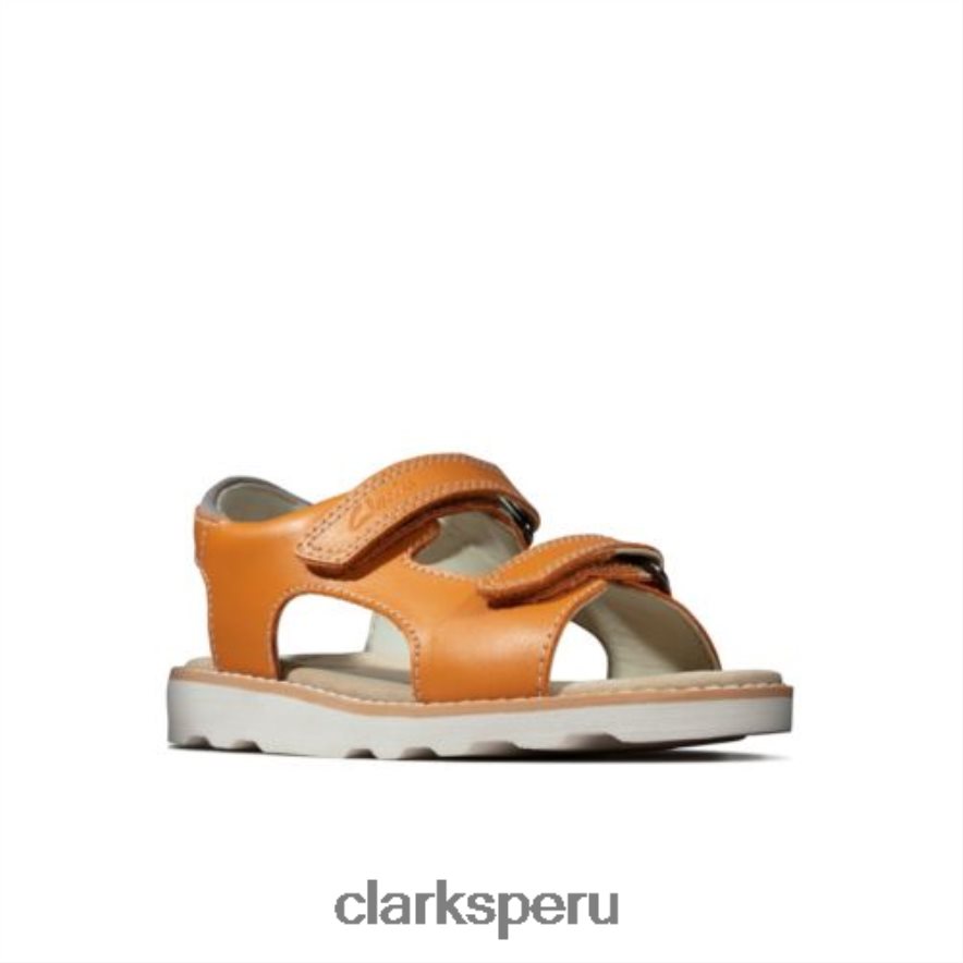 Clarks cuero naranja quemado Crown Root Jnr G Fit unisexo Clarks 40N4LX4857 cuero naranja quemado