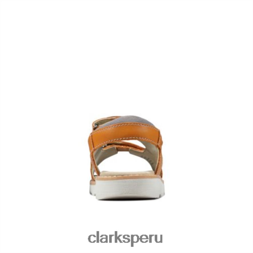 Clarks cuero naranja quemado Crown Root Jnr G Fit unisexo Clarks 40N4LX4857 cuero naranja quemado