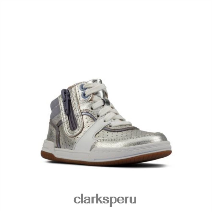 Clarks cuero plateado Fawn Peak FST F Fit unisexo Clarks 40N4LX4561 cuero plateado