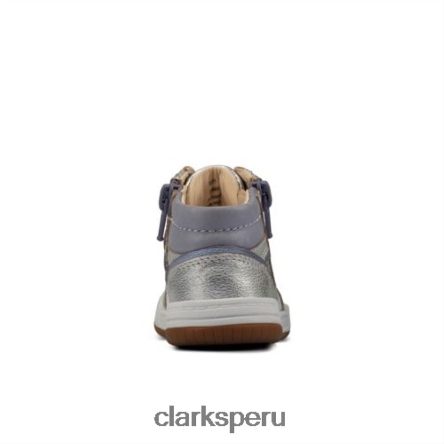 Clarks cuero plateado Fawn Peak FST F Fit unisexo Clarks 40N4LX4561 cuero plateado