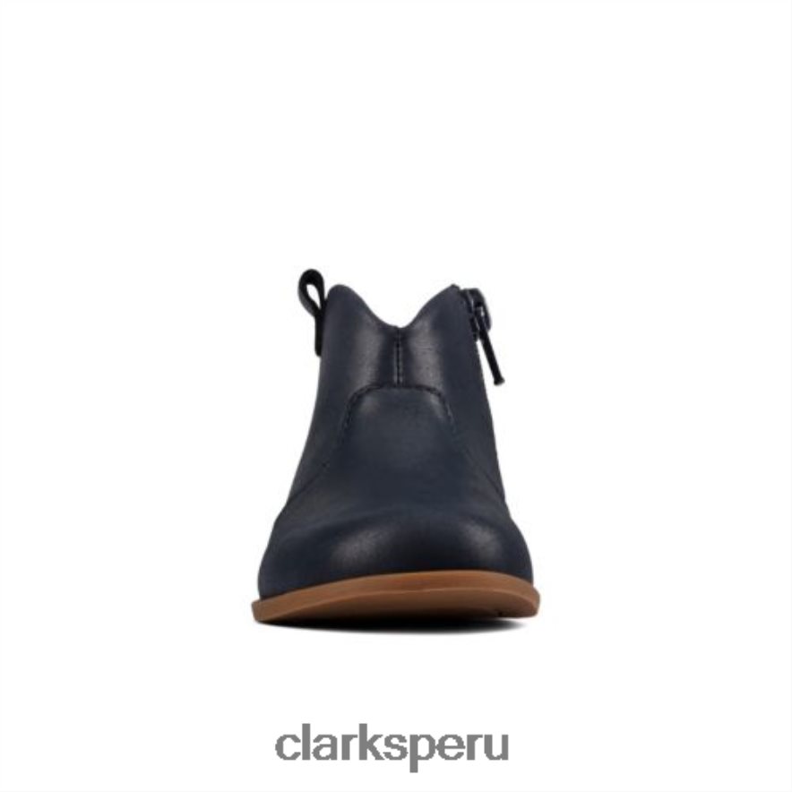 Clarks de cuero azul marino Drew Dawn FST F Fit unisexo Clarks 40N4LX4568 cuero azul marino