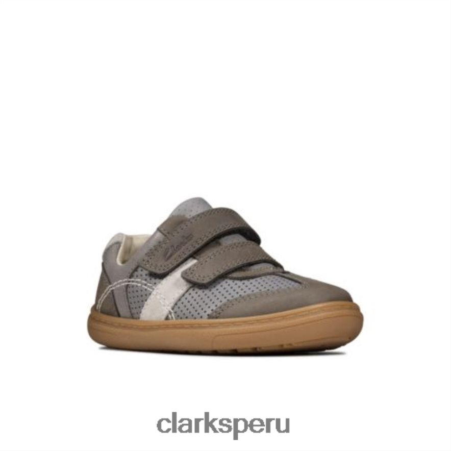 Clarks de cuero gris oscuro flash metra fst g fit unisexo Clarks 40N4LX4955 cuero gris oscuro