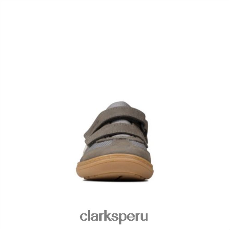 Clarks de cuero gris oscuro flash metra fst g fit unisexo Clarks 40N4LX4955 cuero gris oscuro