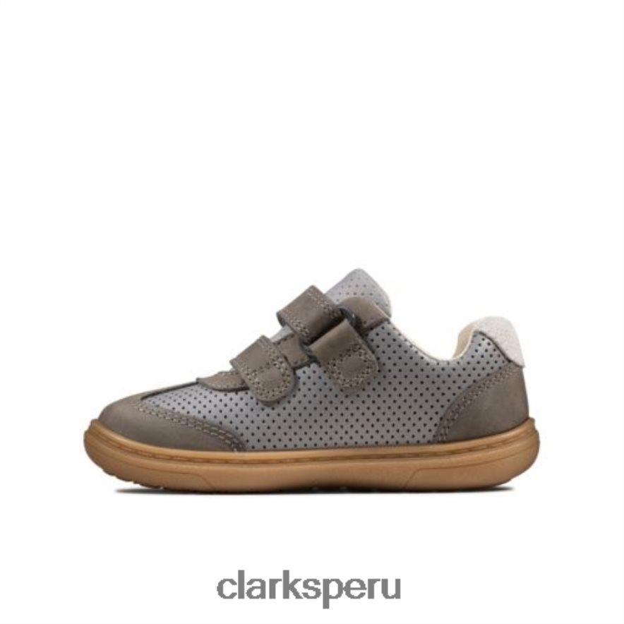 Clarks de cuero gris oscuro flash metra fst g fit unisexo Clarks 40N4LX4955 cuero gris oscuro