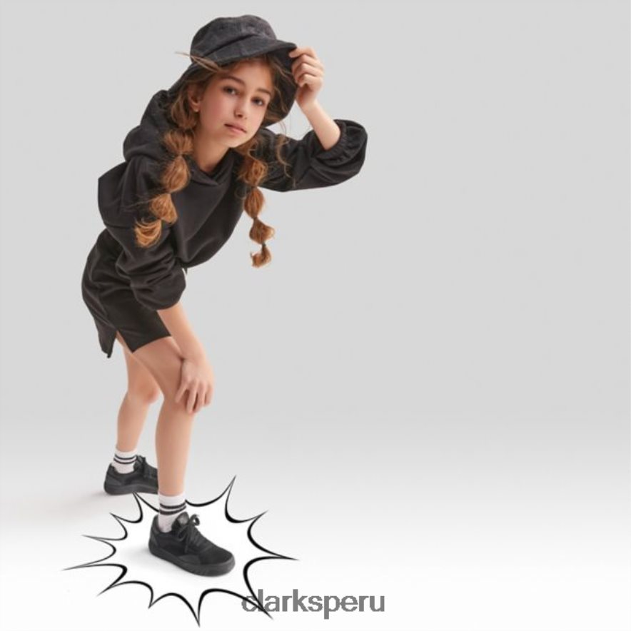 ante negro clarks cica juvenil ante negro unisexo Clarks 40N4LX5915 ante negro