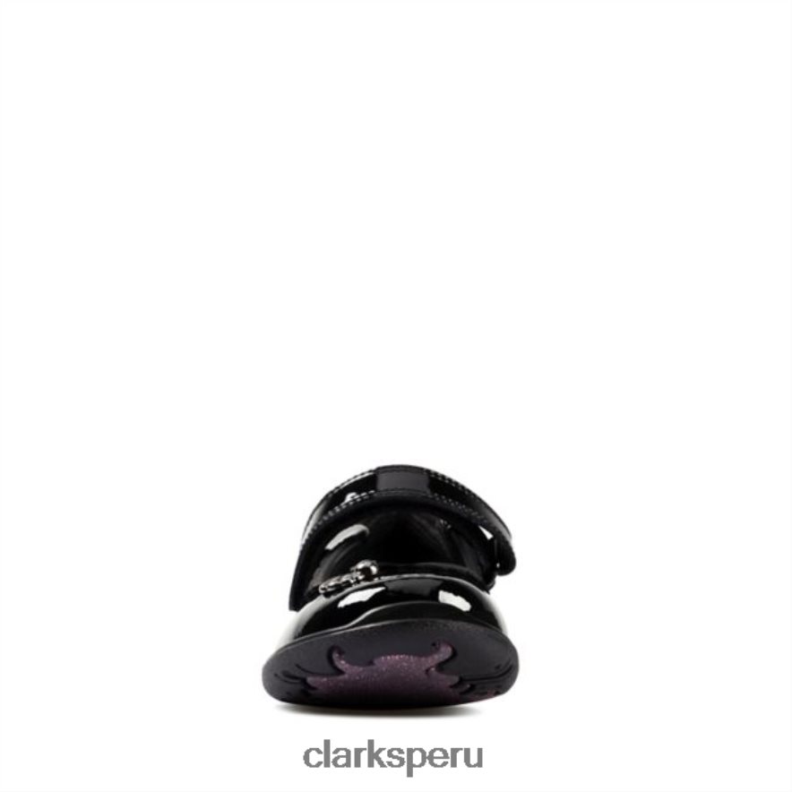 charol negro sea shimmer niño pequeño charol negro clarks unisexo Clarks 40N4LX5901 charol negro