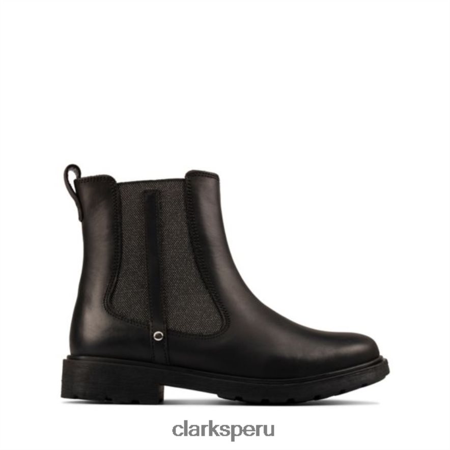 clarks astrol ortoddler cuero negro cuero negro unisexo Clarks 40N4LX5786 cuero negro