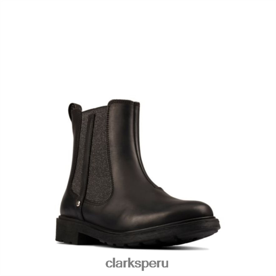 clarks astrol ortoddler cuero negro cuero negro unisexo Clarks 40N4LX5786 cuero negro