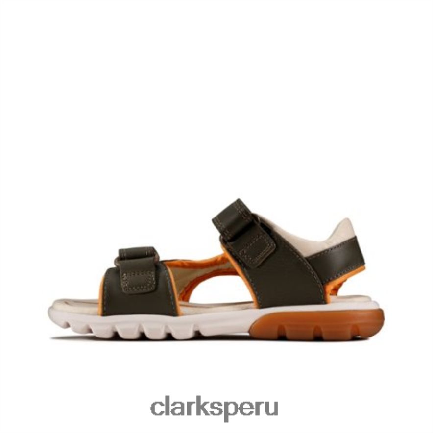 clarks caqui cuero rocco wave jnr g fit unisexo Clarks 40N4LX4865 cuero caqui