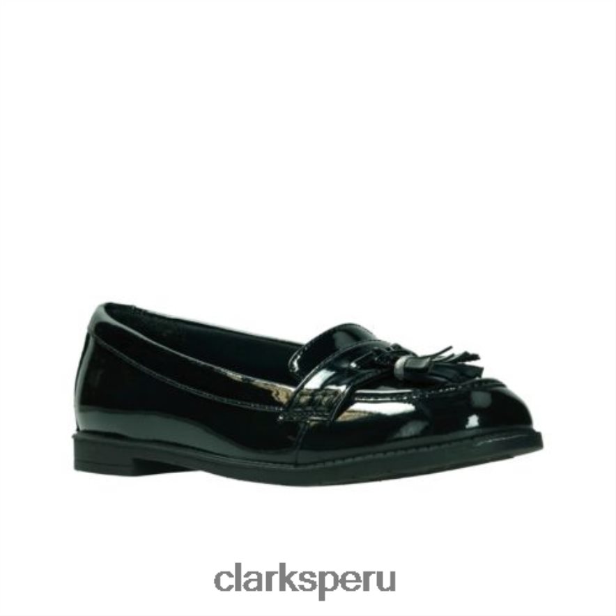 clarks charol negro preppy edge snr- f fit unisexo Clarks 40N4LX4683 charol negro