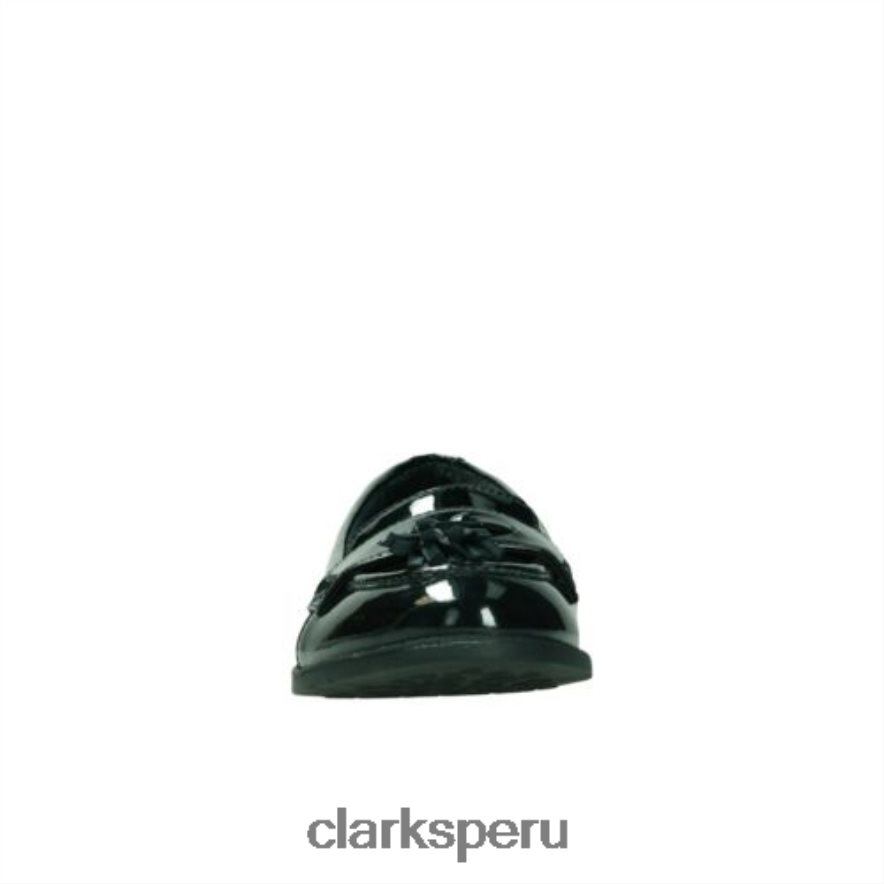 clarks charol negro preppy edge snr- f fit unisexo Clarks 40N4LX4683 charol negro